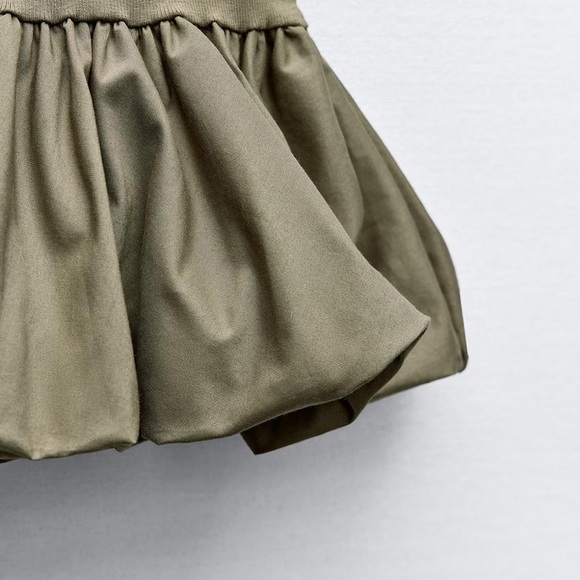 NWT Zara mixed rib poplin balloon top - Picture 9 of 10